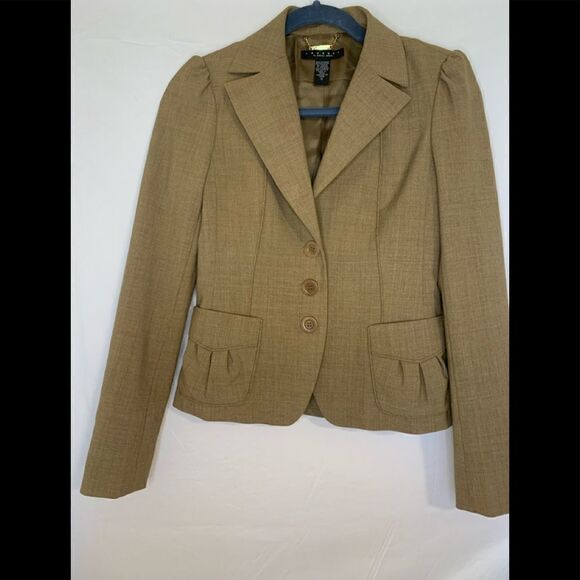 Laundry by Shelli Segal Tan Blazer Size 0 - Picture 2 of 8